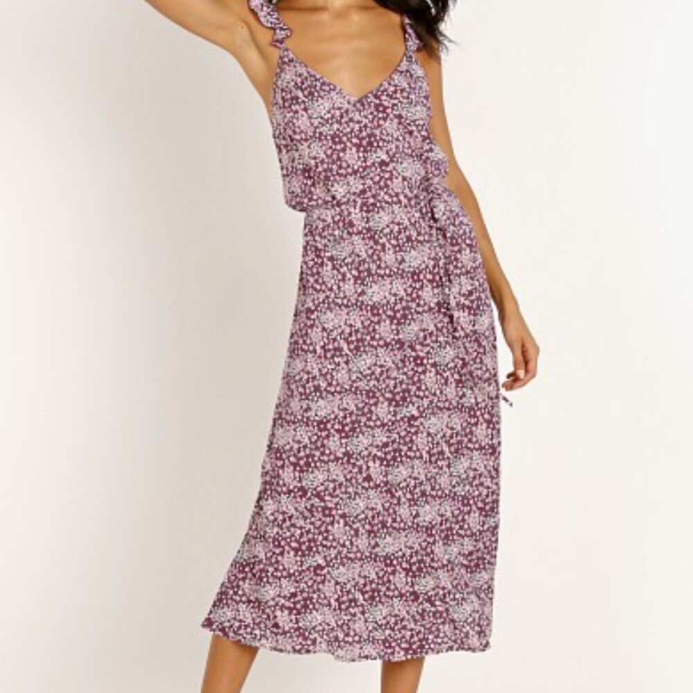 Auguste The Label Purple Floral Maxi Dress